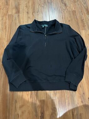 Ralph Lauren Black Half-Zip Men's Sweater